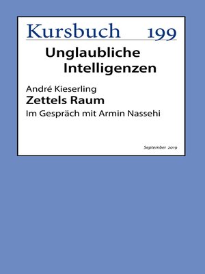 cover image of Zettels Raum